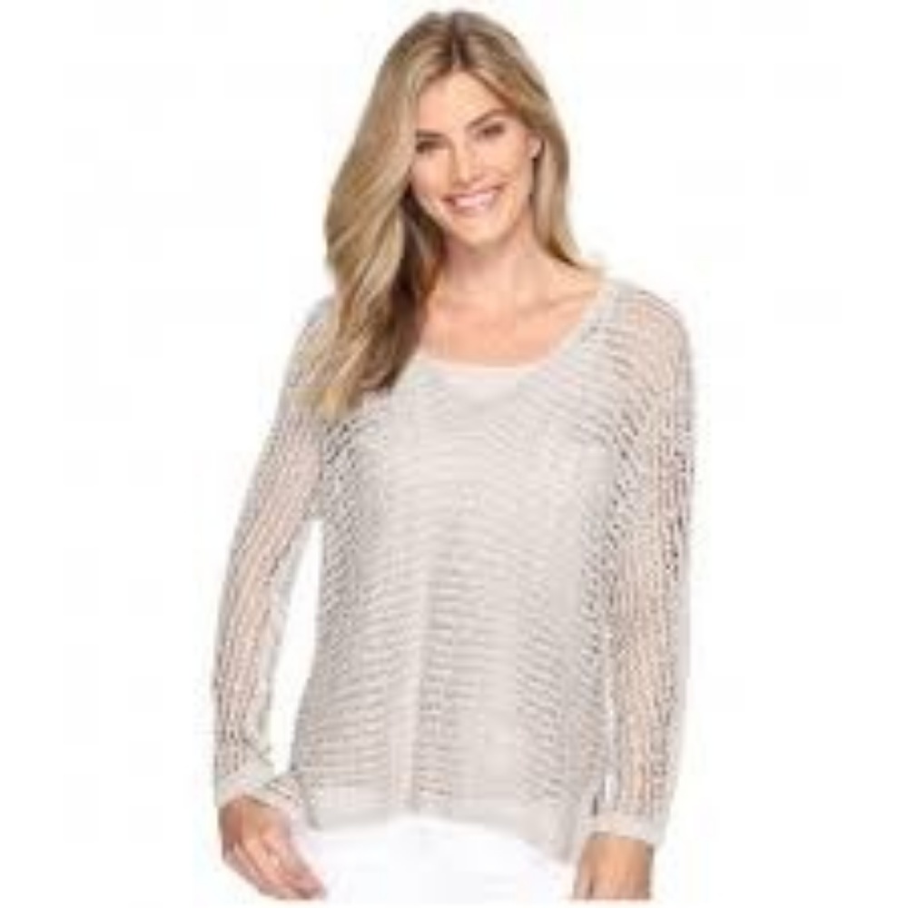 NWT Nic + Zoe Sun Catcher Crochet Blouse, Small